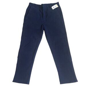 New AG SOLOMON CROP Slouchy Tapered Trouser Pants Brushed Fabric Dark Blue 31